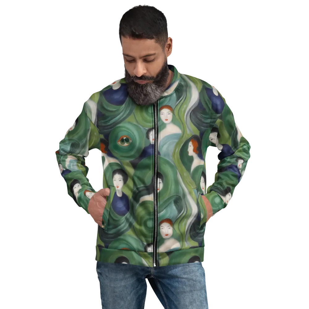 Emerald Reverie on Bomber Jacket — Front