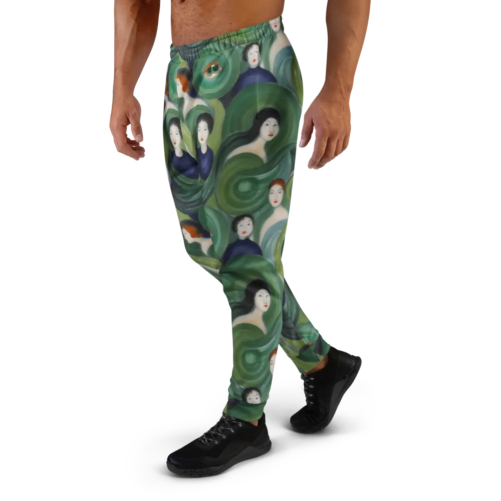 Emerald Reverie on Men's Joggers — Left