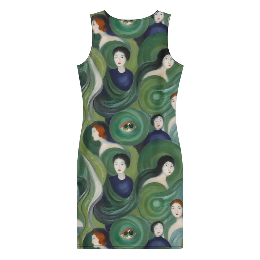 Emerald Reverie on Bodycon Dress — Back