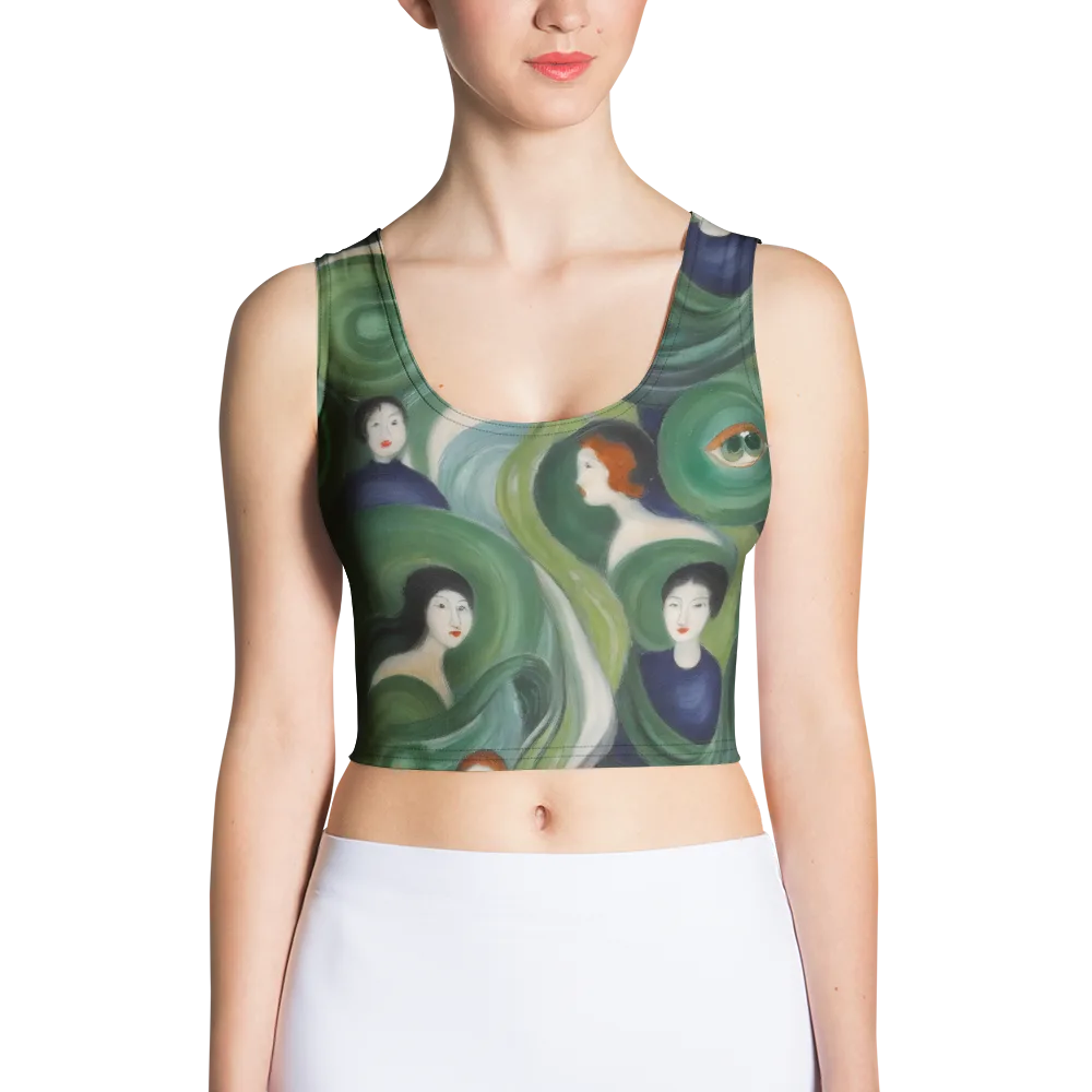 Emerald Reverie on Crop Top — Front