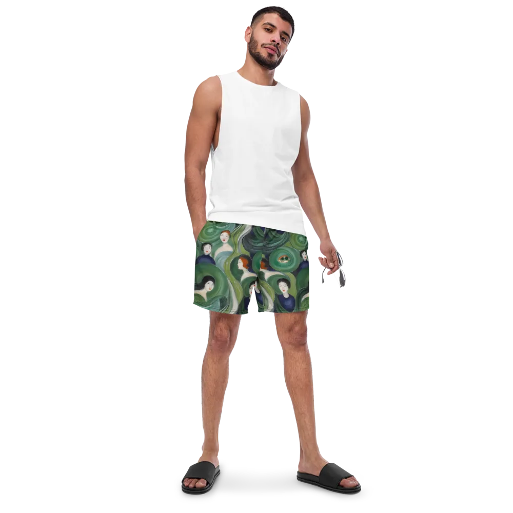 Emerald Reverie on Swim Trunks — Front