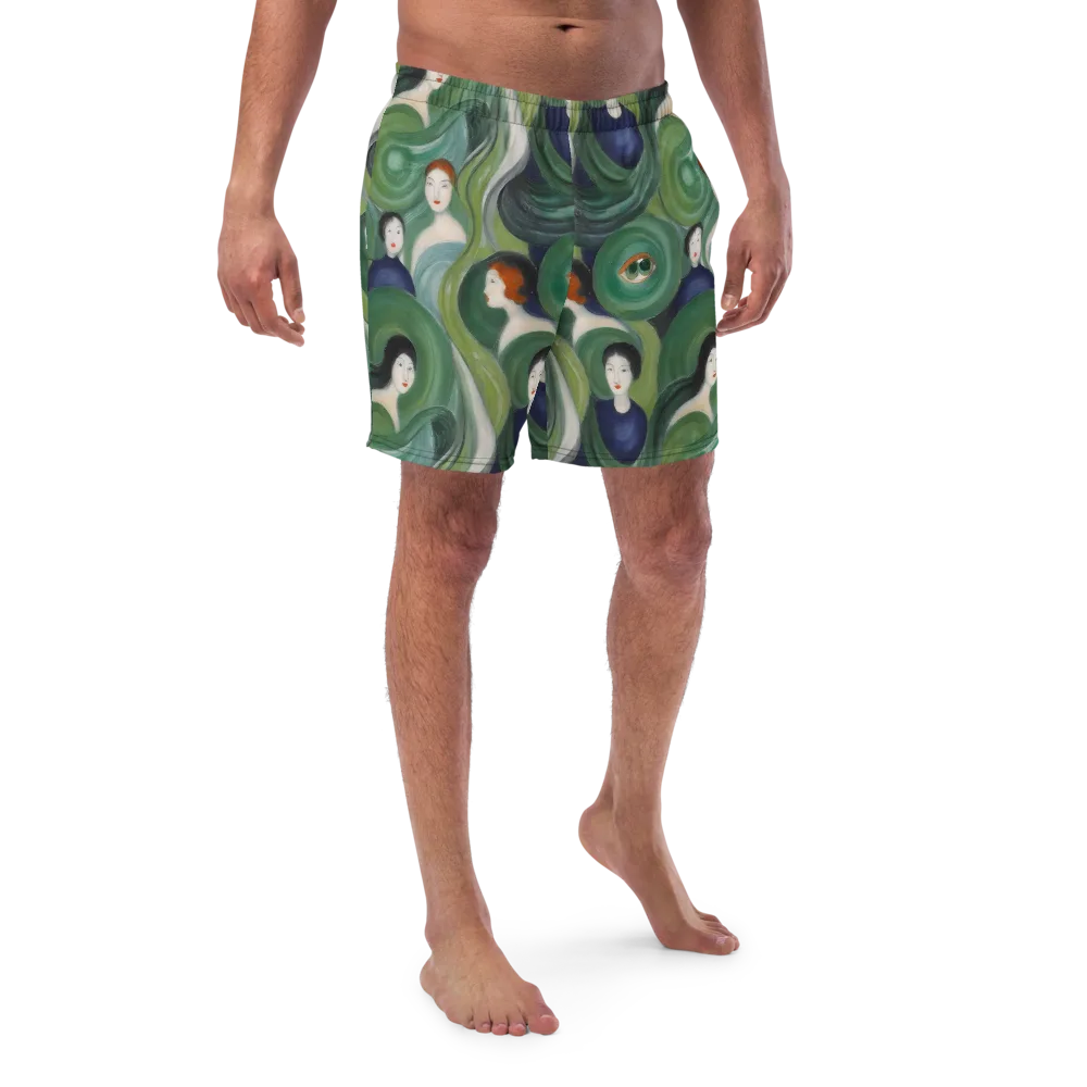 Emerald Reverie on Swim Trunks — Front