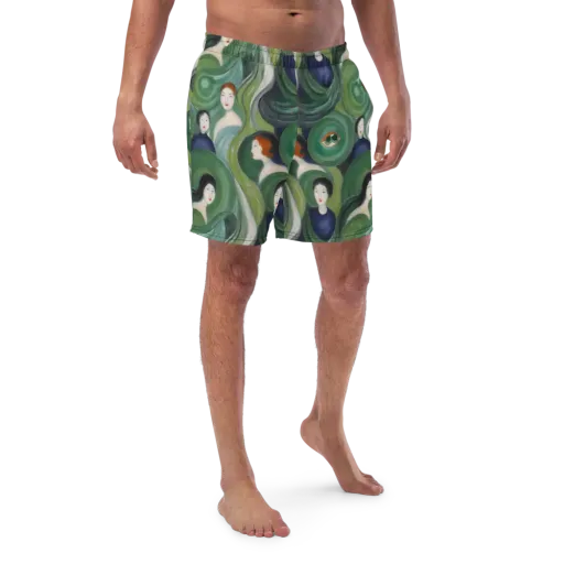 Emerald Reverie on a Swim Trunks