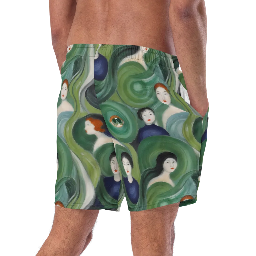 Emerald Reverie on Swim Trunks — Right Back