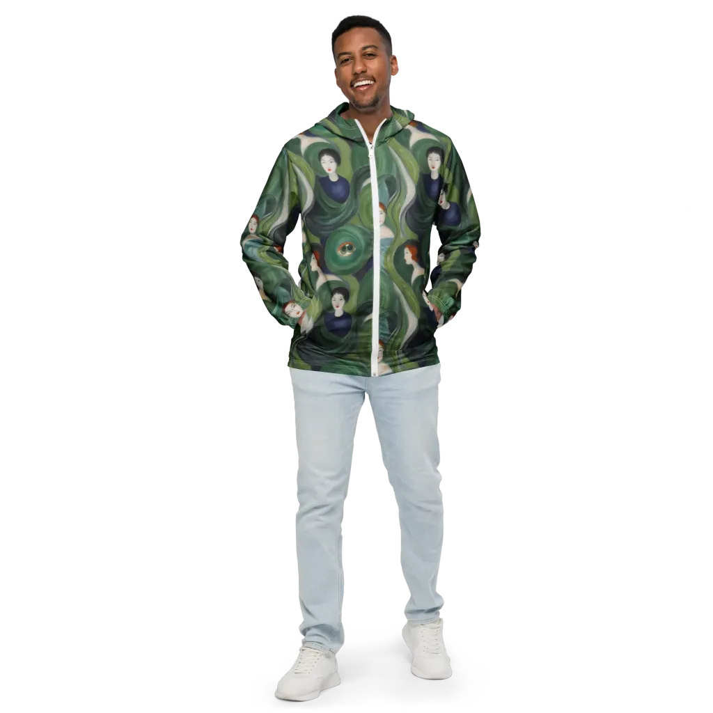 Emerald Reverie on Men's Windbreaker — Front