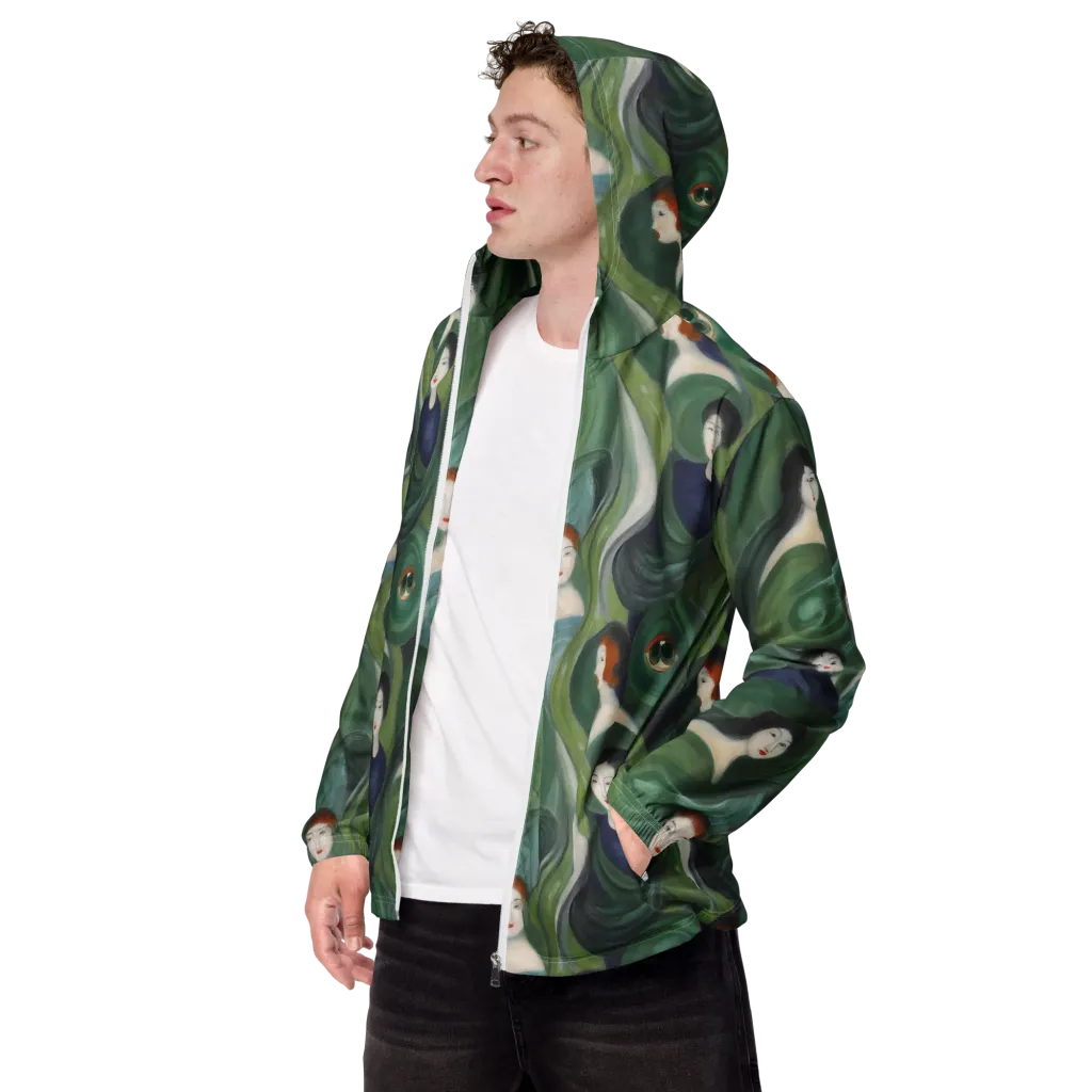 Emerald Reverie on Men's Windbreaker — Left Front