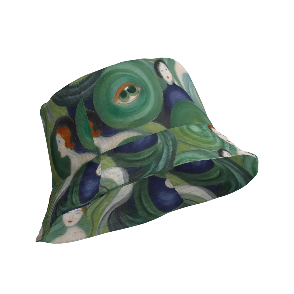 Emerald Reverie on Reversible Bucket Hat — Product details Outside