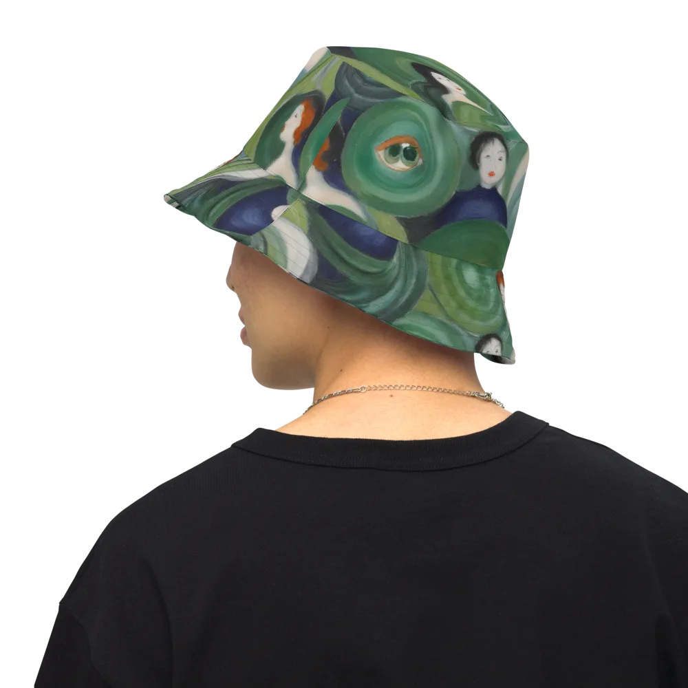Emerald Reverie on Reversible Bucket Hat — Back Inside