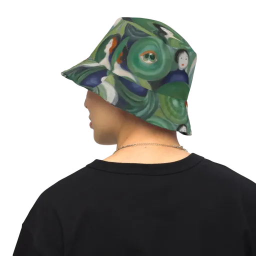 Emerald Reverie on a Reversible Bucket Hat