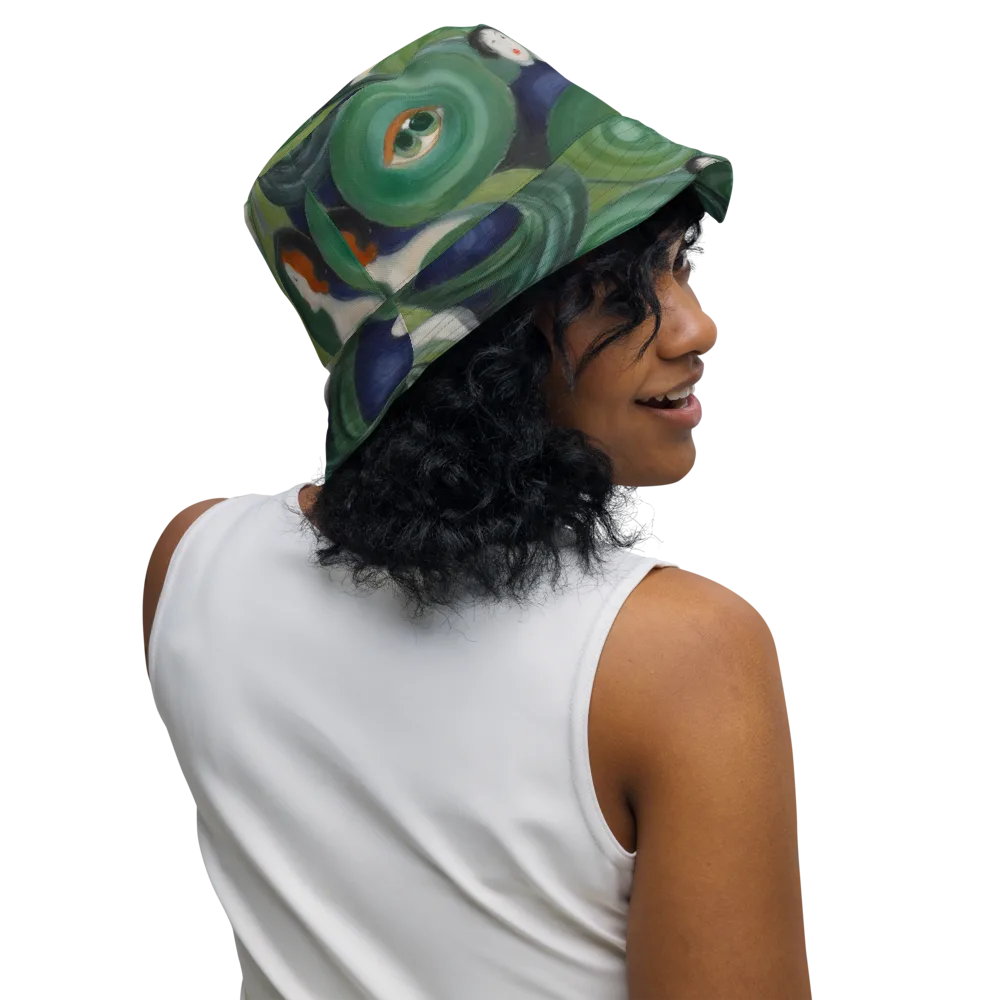 Emerald Reverie on Reversible Bucket Hat — Right Outside
