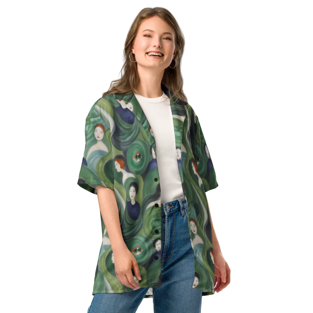 Emerald Reverie on Button Shirt — Front