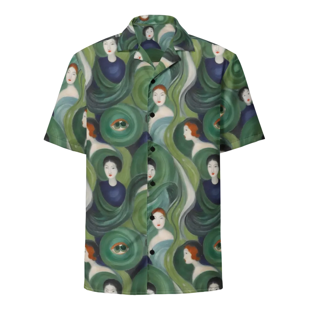 Emerald Reverie on Button Shirt — Front