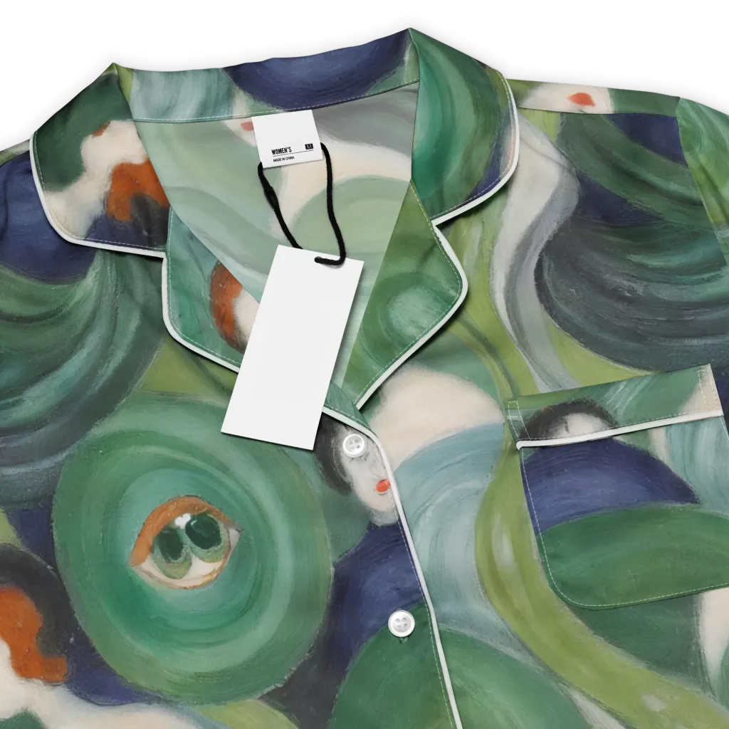 Emerald Reverie on Women's Short Sleeve Pajama Top — Product details