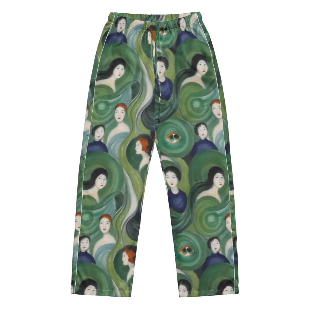 Emerald Reverie on Women's Pajama Pants — Front