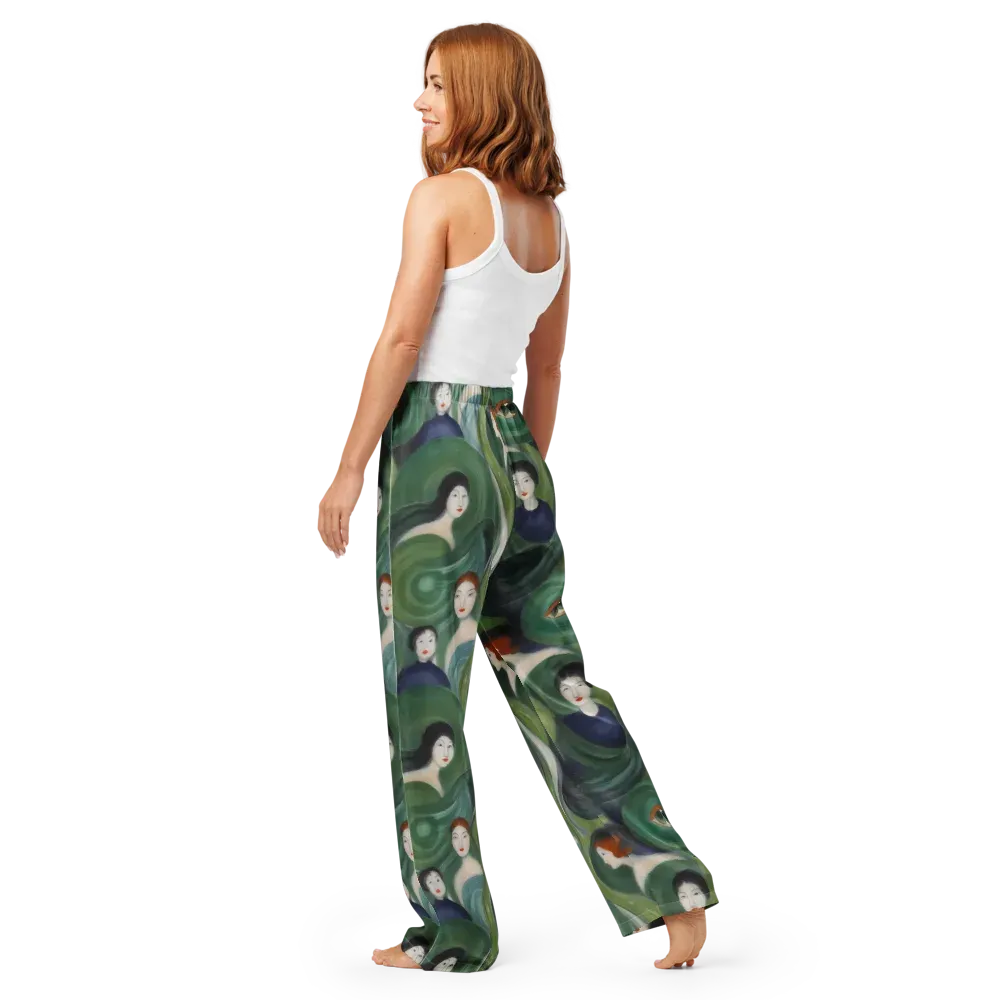 Emerald Reverie on Women's Pajama Pants — Back