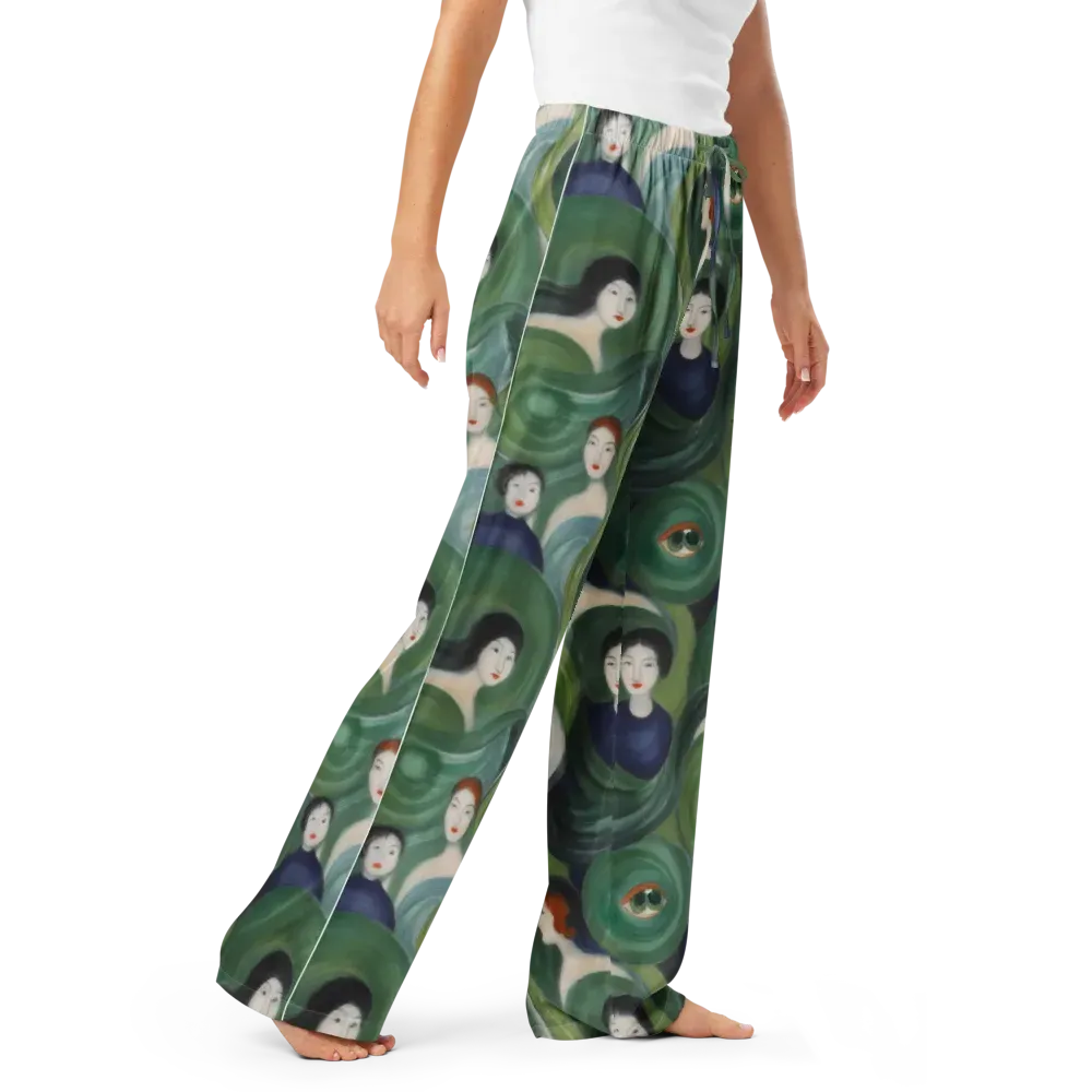 Emerald Reverie on Women's Pajama Pants — Right Front