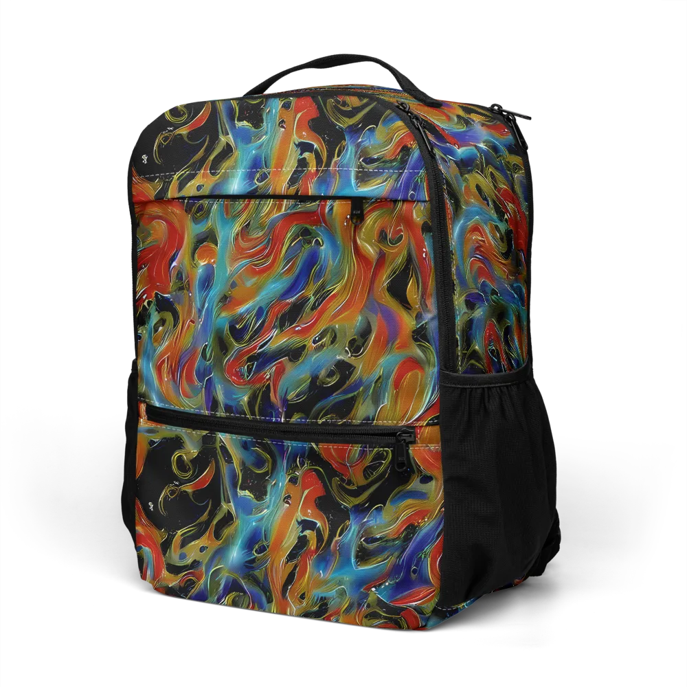 Molten Echoes on Utility Backpack — Left Front