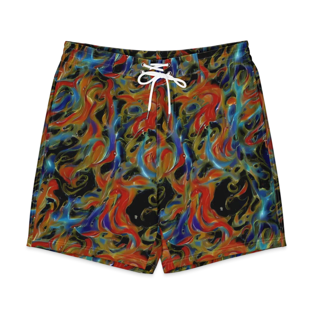 Molten Echoes on Men's Board Shorts — Front