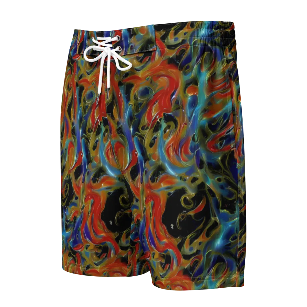 Molten Echoes on Men's Board Shorts — Front