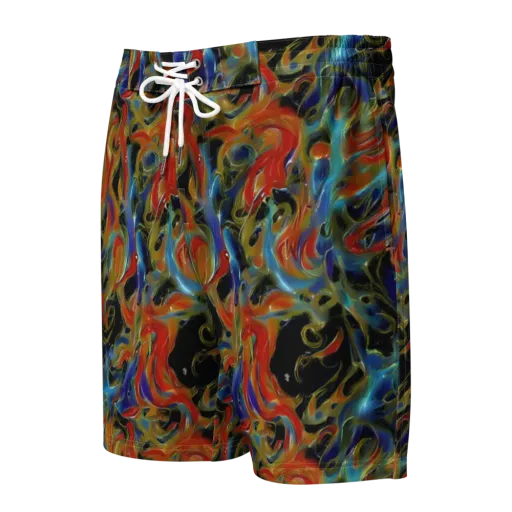 Molten Echoes on a Men's Board Shorts