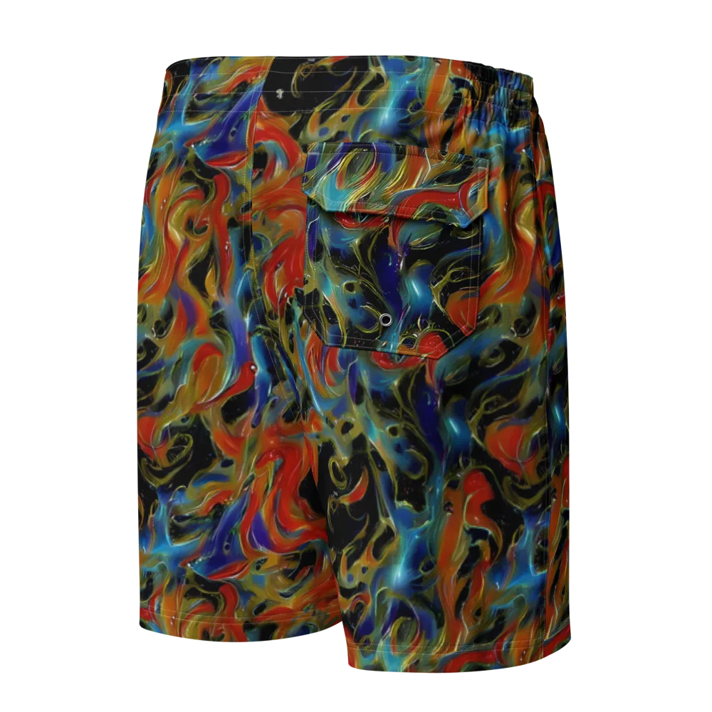 Molten Echoes on Men's Board Shorts — Back