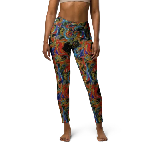 Molten Echoes on a Yoga Leggings