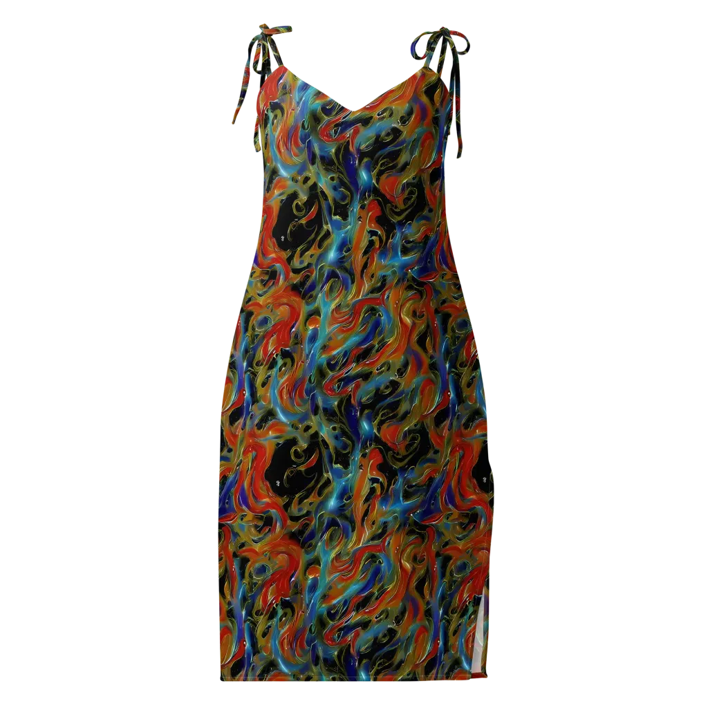 Molten Echoes on Slip Dress — Front