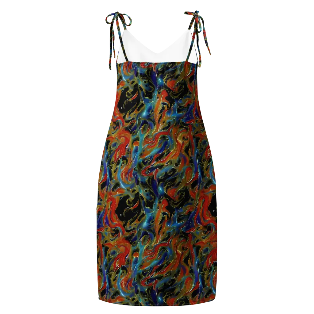 Molten Echoes on Slip Dress — Back