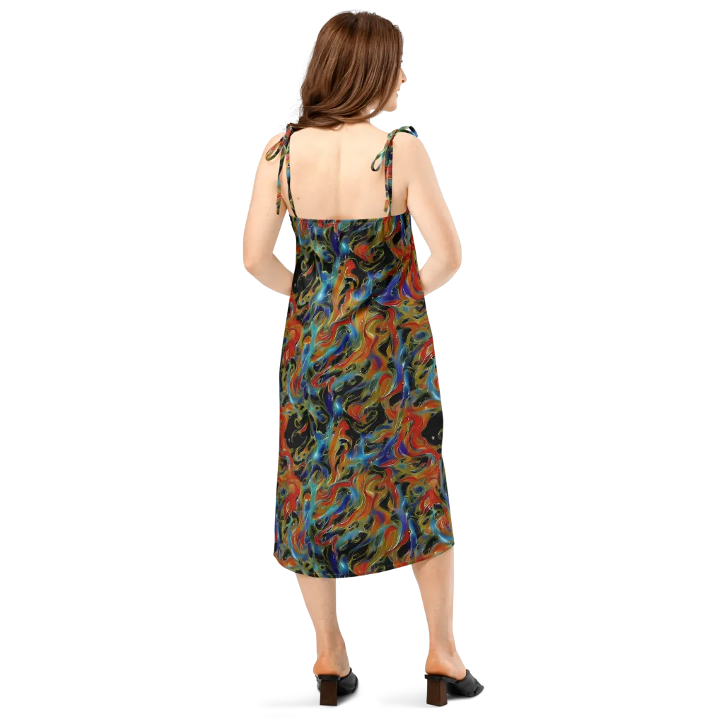 Molten Echoes on Slip Dress — Back
