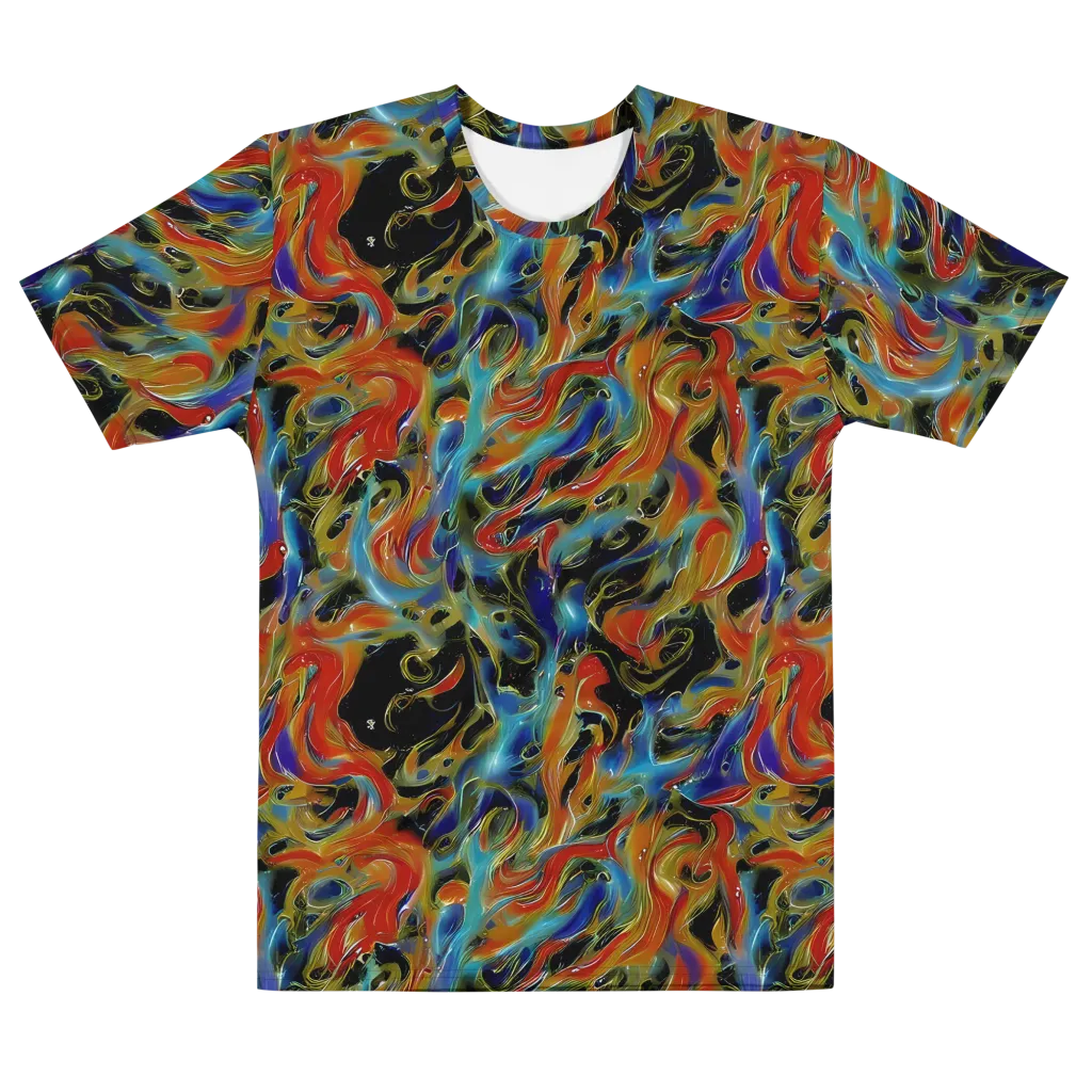 Molten Echoes on Men's Cotton Crew Neck T-Shirt — Front