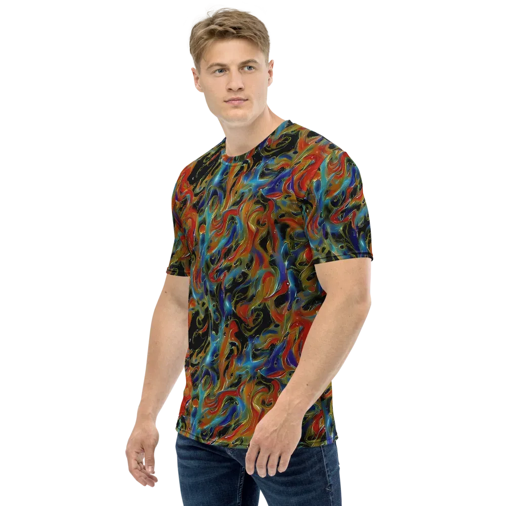 Molten Echoes on Men's Crew Neck T-Shirt — Left