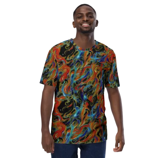Molten Echoes on a Men's Crew Neck T-Shirt