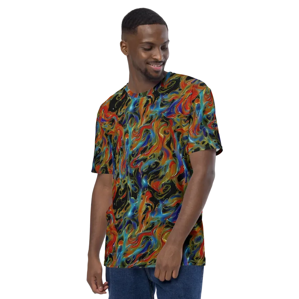 Molten Echoes on Men's Crew Neck T-Shirt — Left