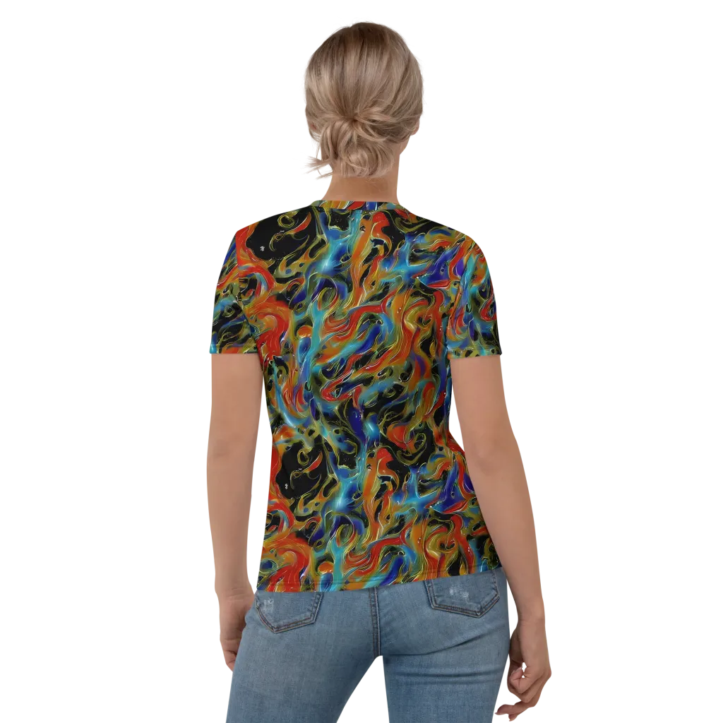 Molten Echoes on Women's Crew Neck T-Shirt — Back
