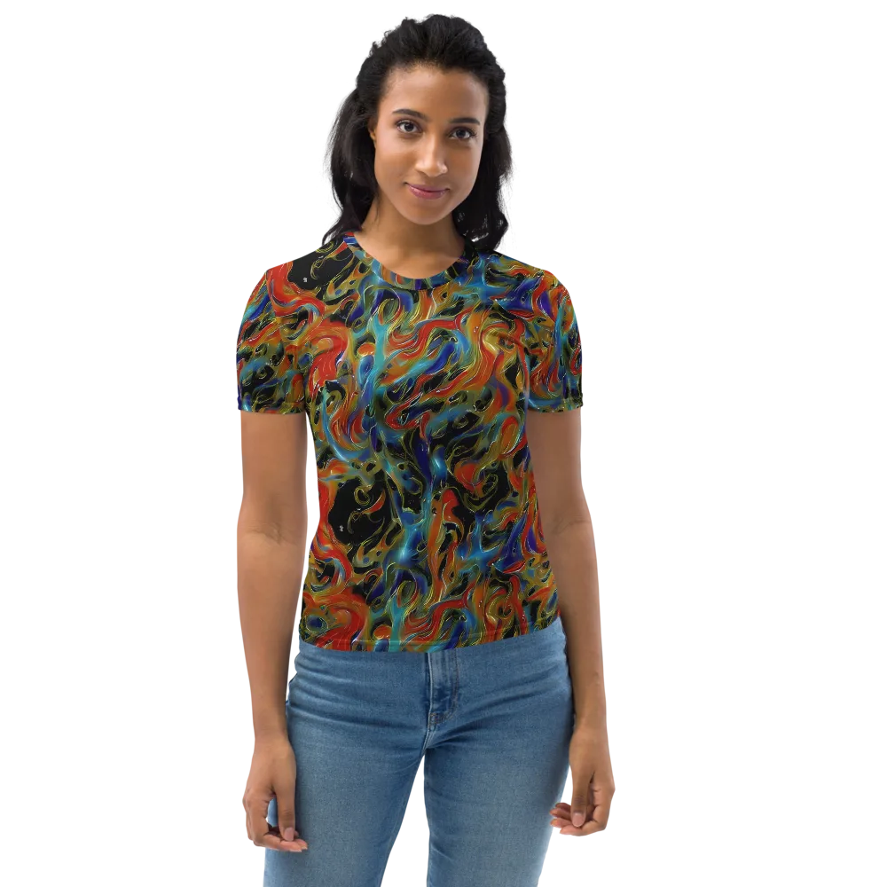 Molten Echoes on Women's Crew Neck T-Shirt — Front