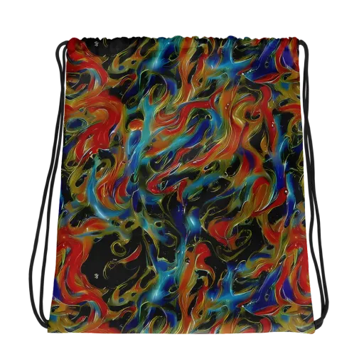 Molten Echoes on a Drawstring Bag