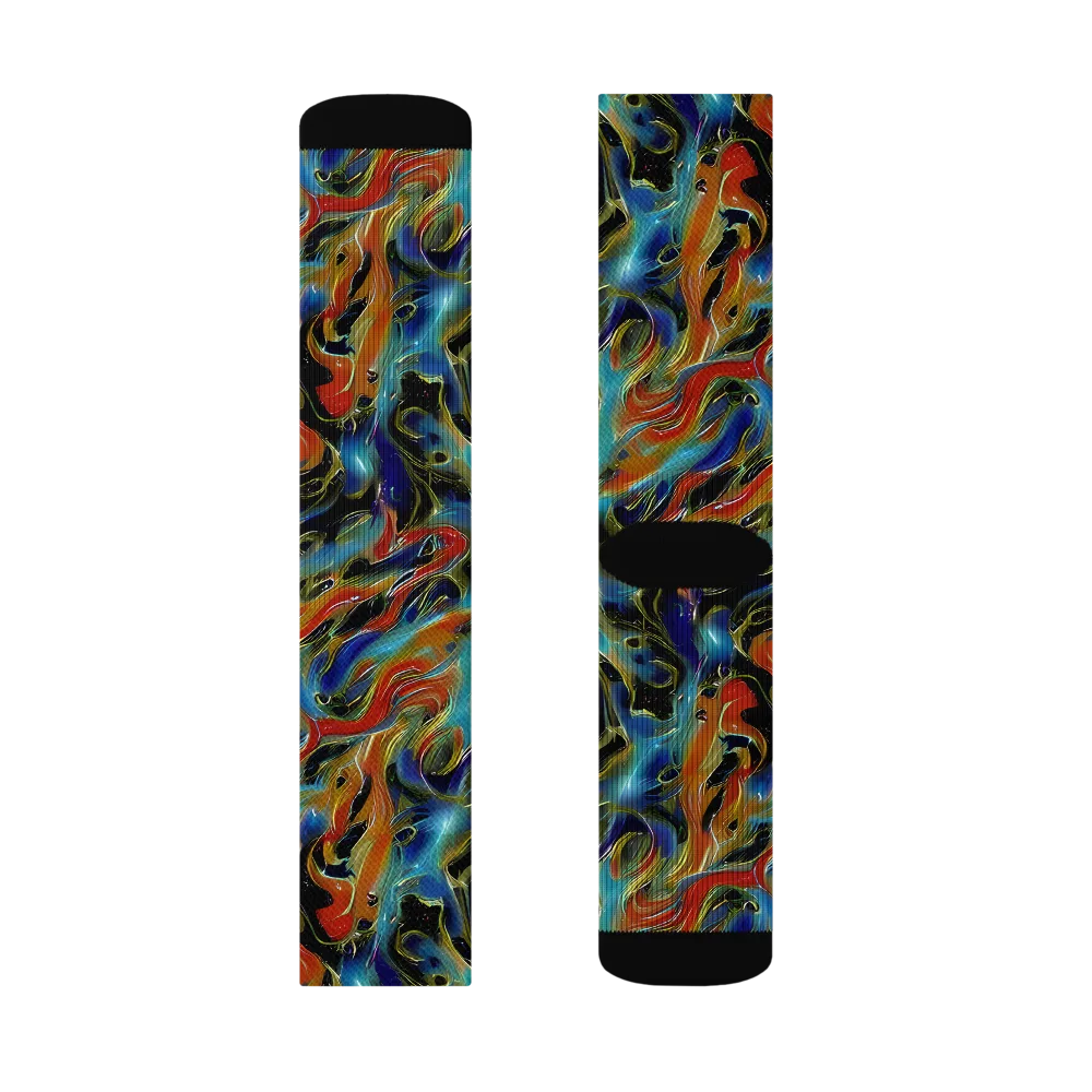 Molten Echoes on Socks — Left Sock
