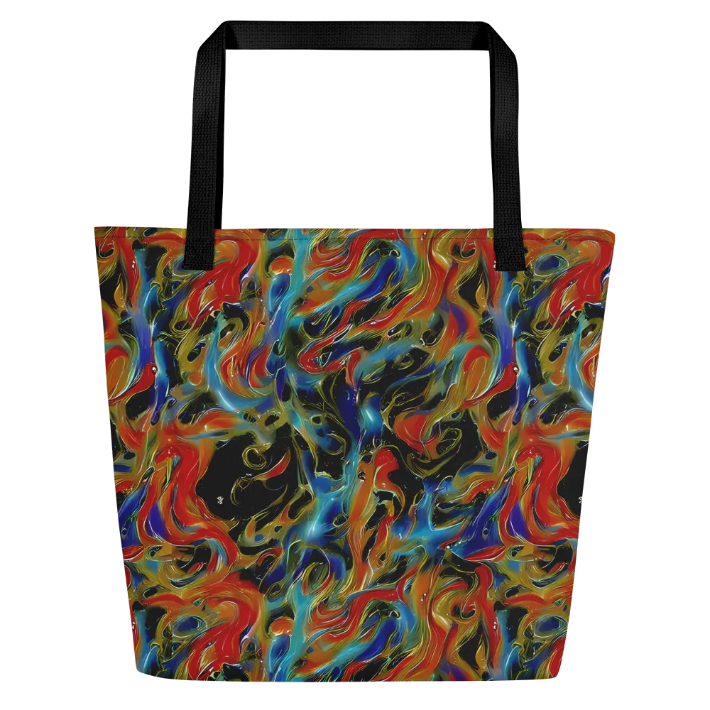 Molten Echoes on Large Tote Bag W/ Pocket — Front