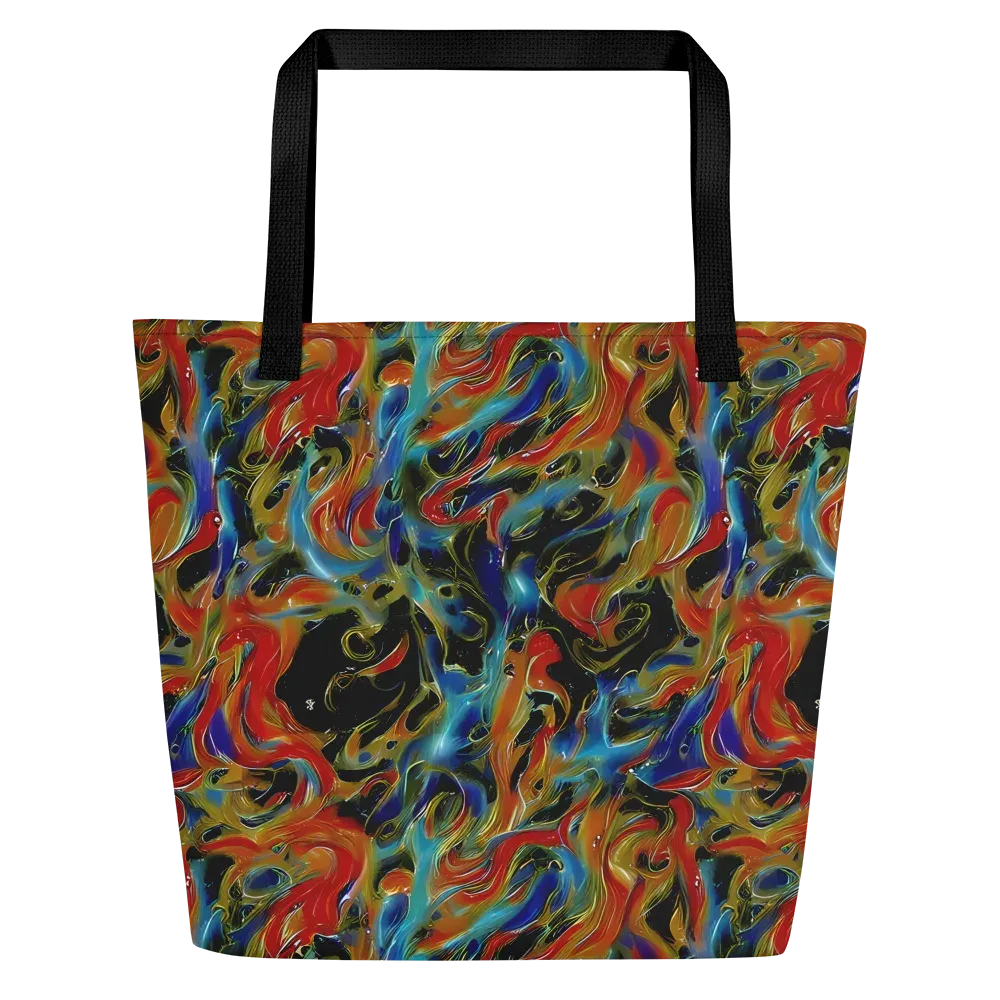 Molten Echoes on Large Tote Bag W/ Pocket — Front