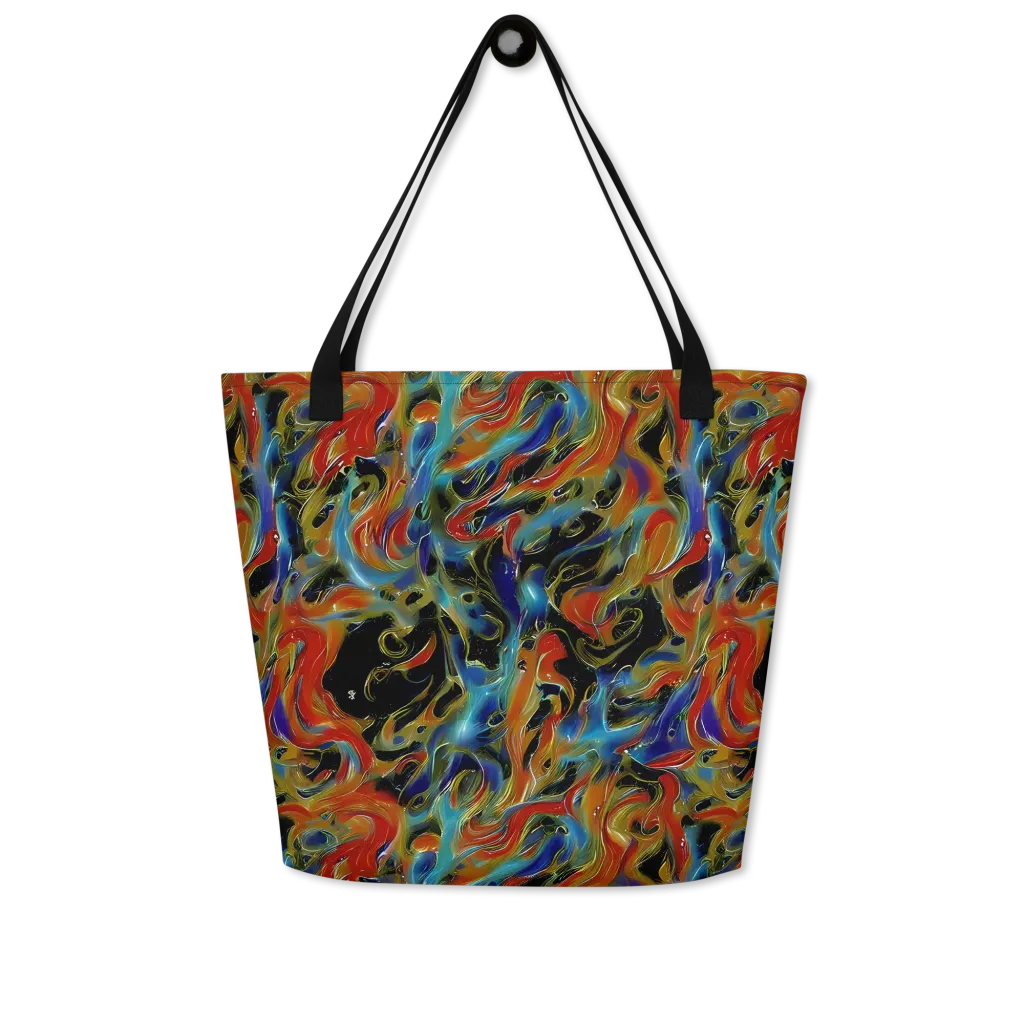 Molten Echoes on Large Tote Bag W/ Pocket — Front