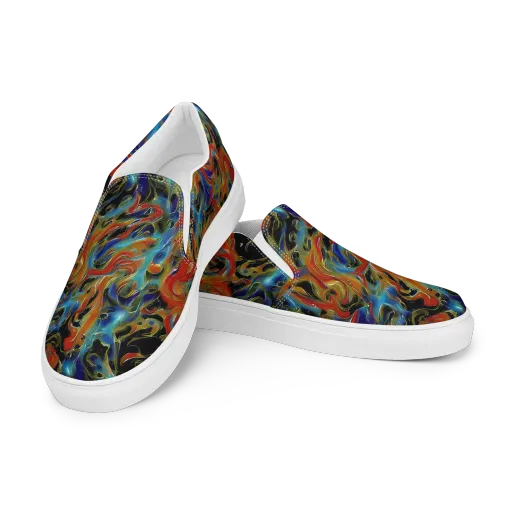 Molten Echoes on a Women's Slip-On Canvas Shoes