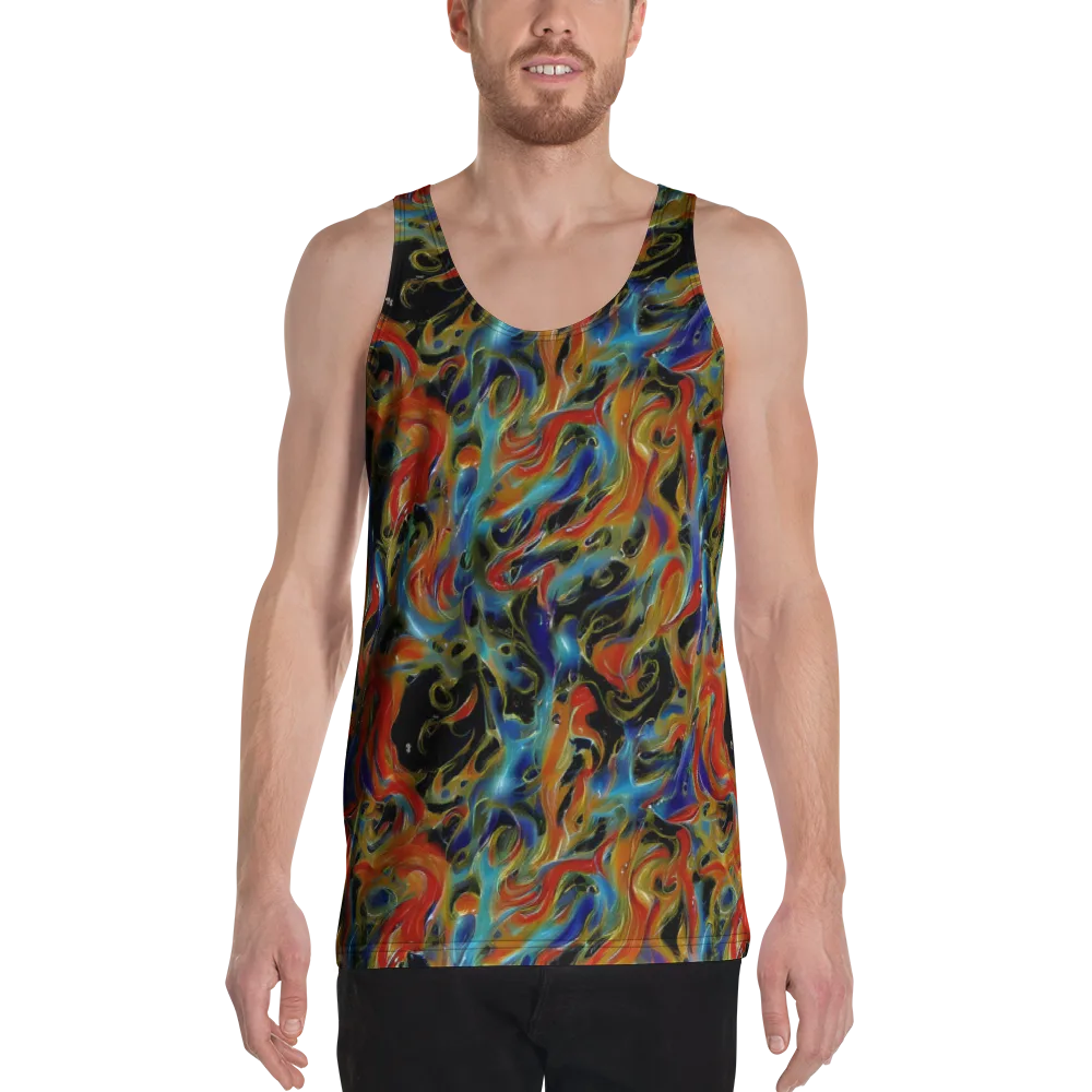 Molten Echoes on Men's Tank Top — Front