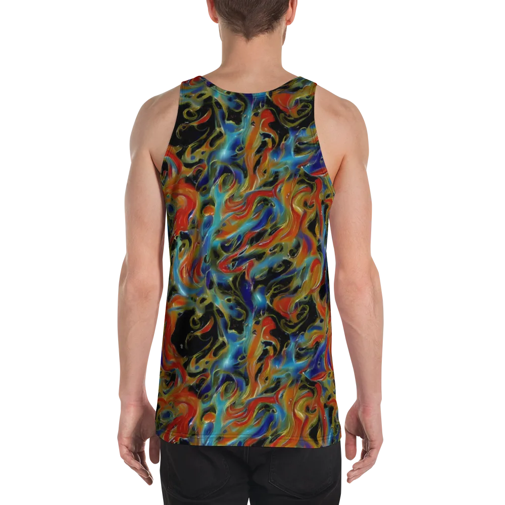 Molten Echoes on Men's Tank Top — Back