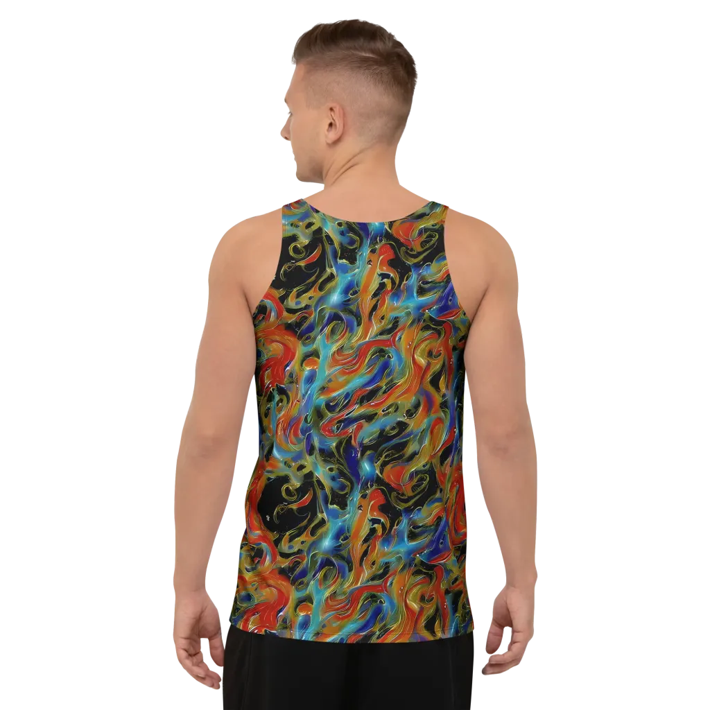 Molten Echoes on Men's Tank Top — Back
