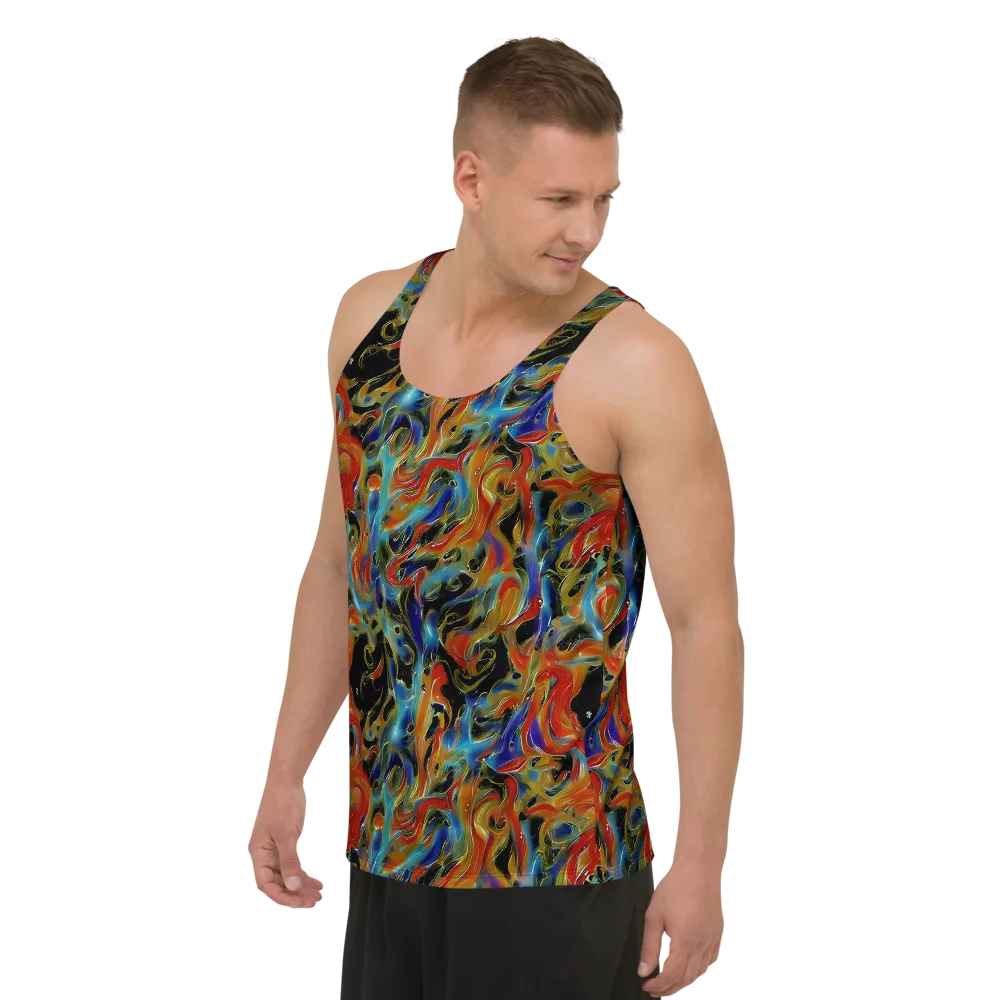 Molten Echoes on Men's Tank Top — Left Front