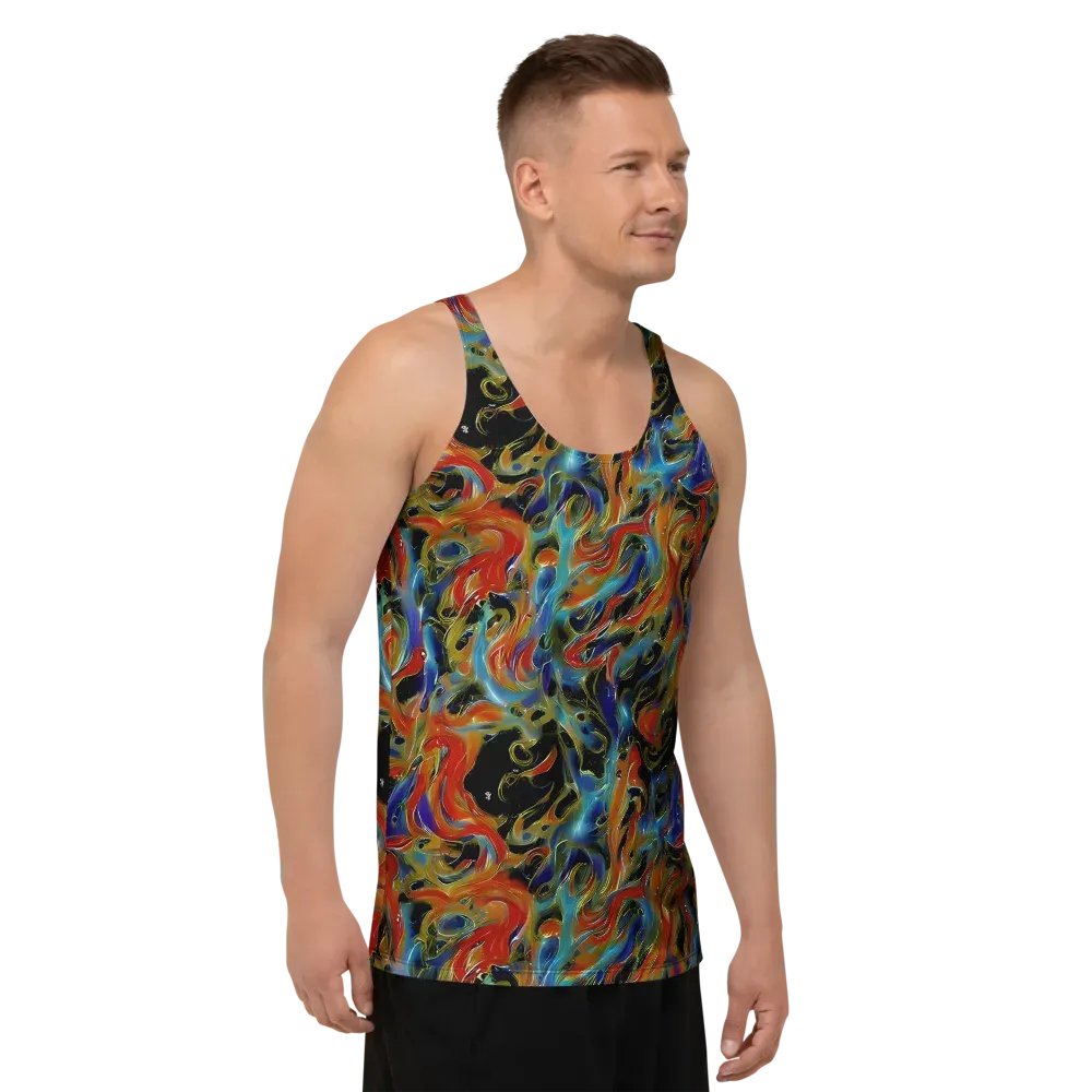 Molten Echoes on Men's Tank Top — Right Front