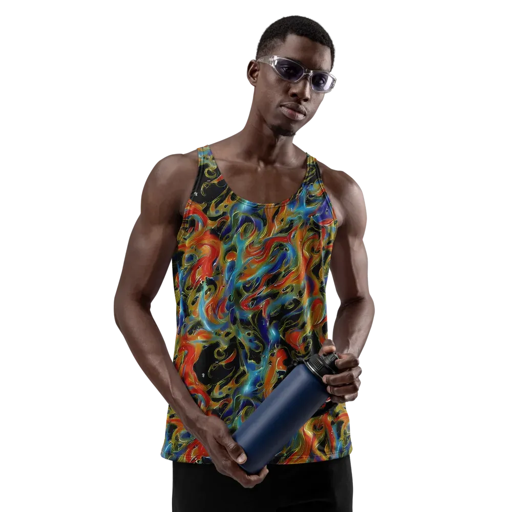 Molten Echoes on Men's Tank Top — Front