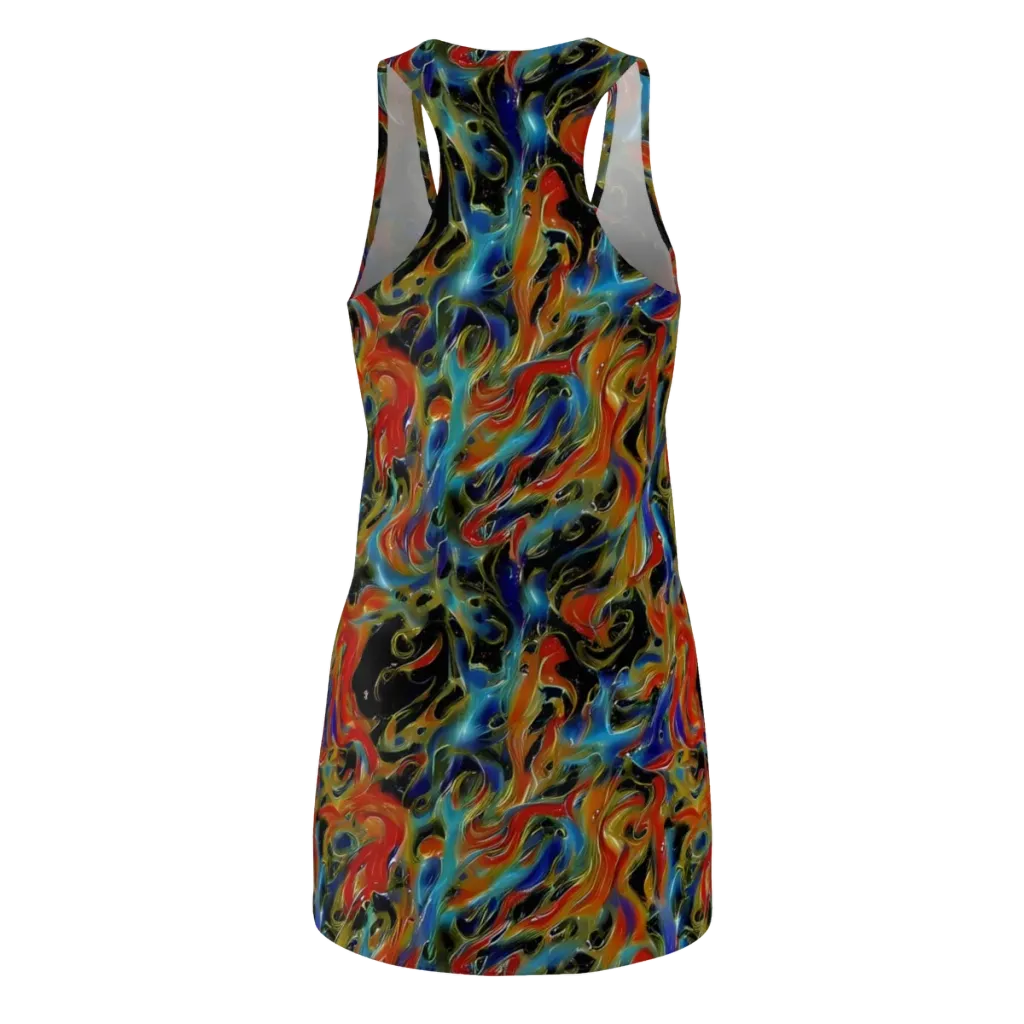 Molten Echoes on Racerback Dress — Back