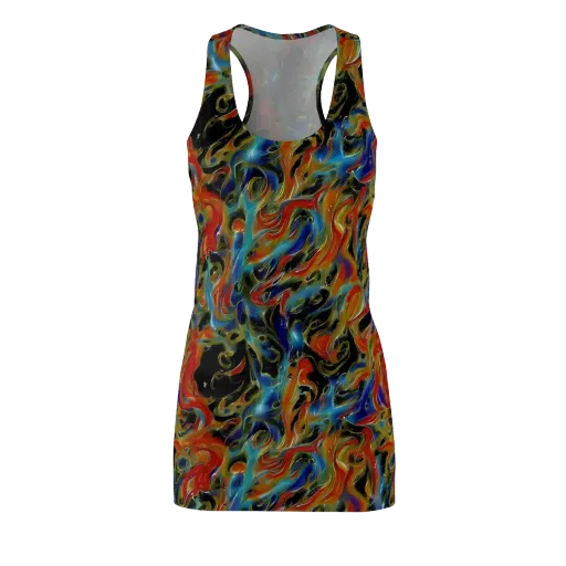 Molten Echoes on a Racerback Dress