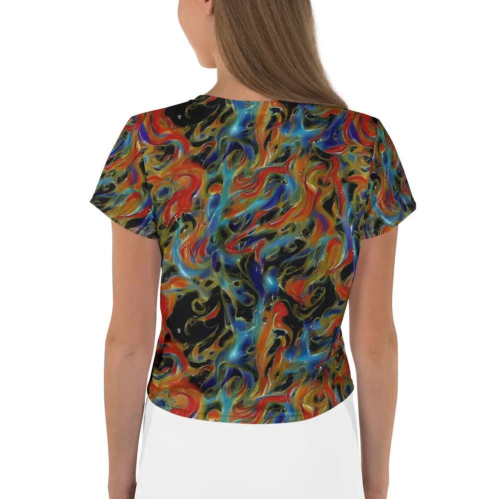 Molten Echoes on Crop Tee — Back